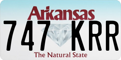 AR license plate 747KRR
