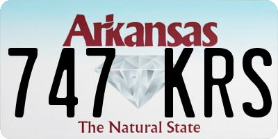 AR license plate 747KRS