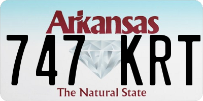 AR license plate 747KRT