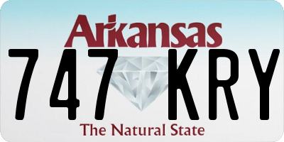 AR license plate 747KRY