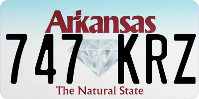 AR license plate 747KRZ