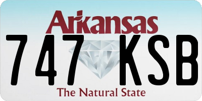 AR license plate 747KSB