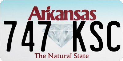 AR license plate 747KSC