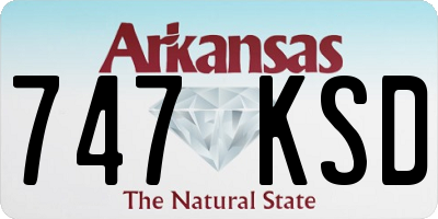 AR license plate 747KSD