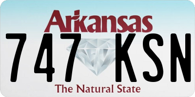 AR license plate 747KSN