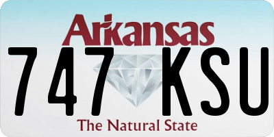 AR license plate 747KSU