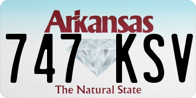 AR license plate 747KSV