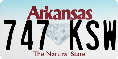 AR license plate 747KSW