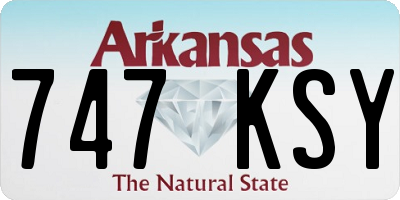 AR license plate 747KSY
