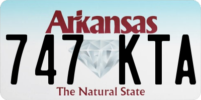 AR license plate 747KTA