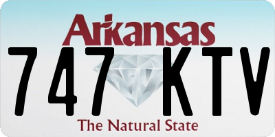 AR license plate 747KTV