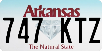 AR license plate 747KTZ