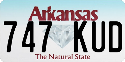 AR license plate 747KUD