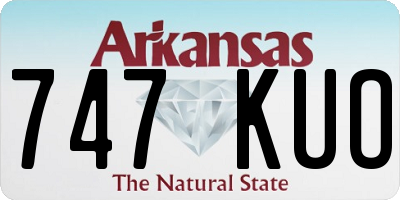 AR license plate 747KUO