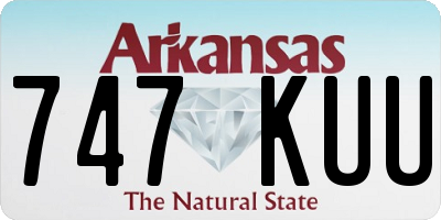 AR license plate 747KUU