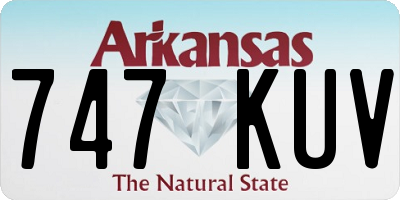 AR license plate 747KUV