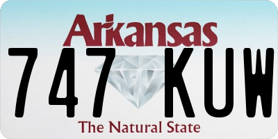 AR license plate 747KUW