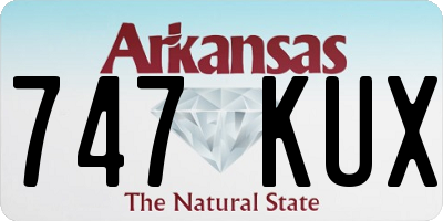 AR license plate 747KUX