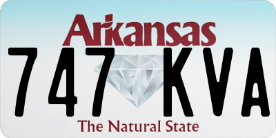 AR license plate 747KVA