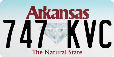 AR license plate 747KVC