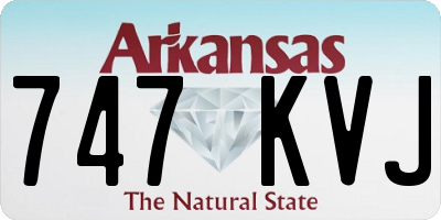 AR license plate 747KVJ
