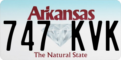 AR license plate 747KVK