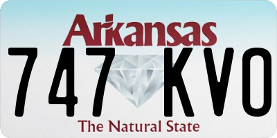 AR license plate 747KVO