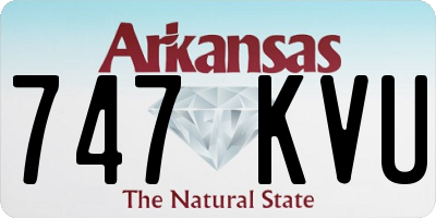 AR license plate 747KVU