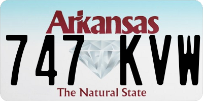 AR license plate 747KVW
