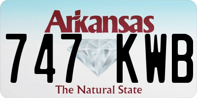 AR license plate 747KWB