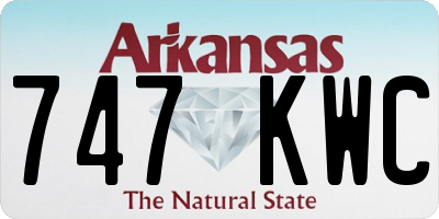 AR license plate 747KWC