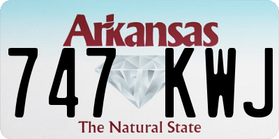 AR license plate 747KWJ