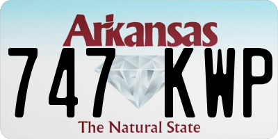 AR license plate 747KWP