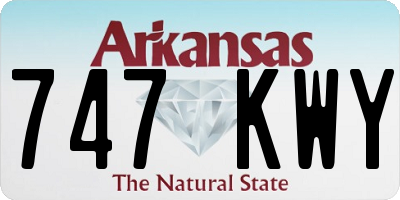AR license plate 747KWY