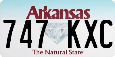 AR license plate 747KXC