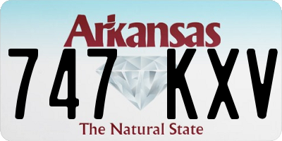 AR license plate 747KXV