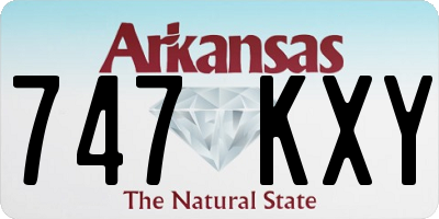 AR license plate 747KXY