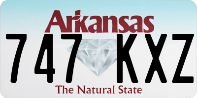 AR license plate 747KXZ