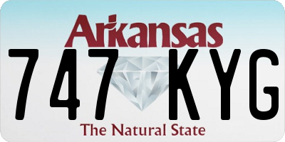 AR license plate 747KYG