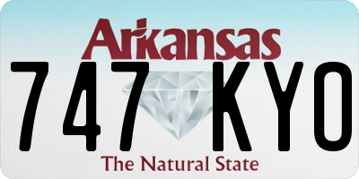 AR license plate 747KYO