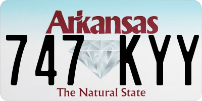 AR license plate 747KYY