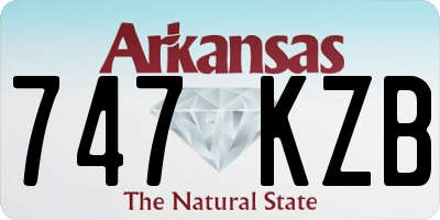 AR license plate 747KZB