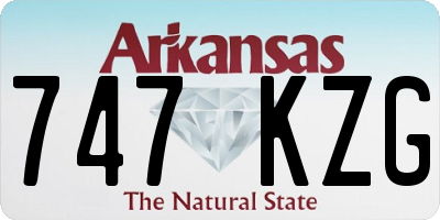 AR license plate 747KZG