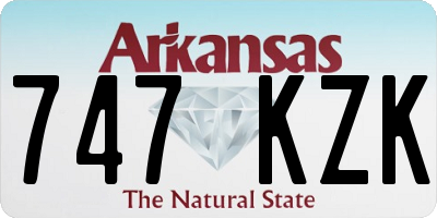 AR license plate 747KZK