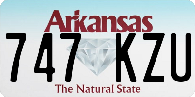 AR license plate 747KZU