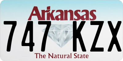 AR license plate 747KZX