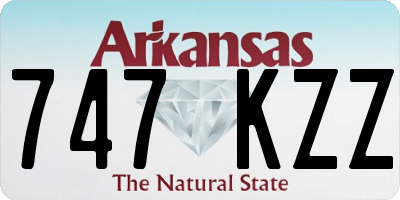 AR license plate 747KZZ