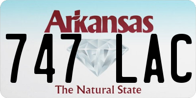 AR license plate 747LAC
