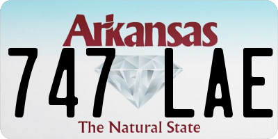 AR license plate 747LAE