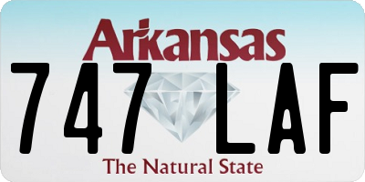 AR license plate 747LAF